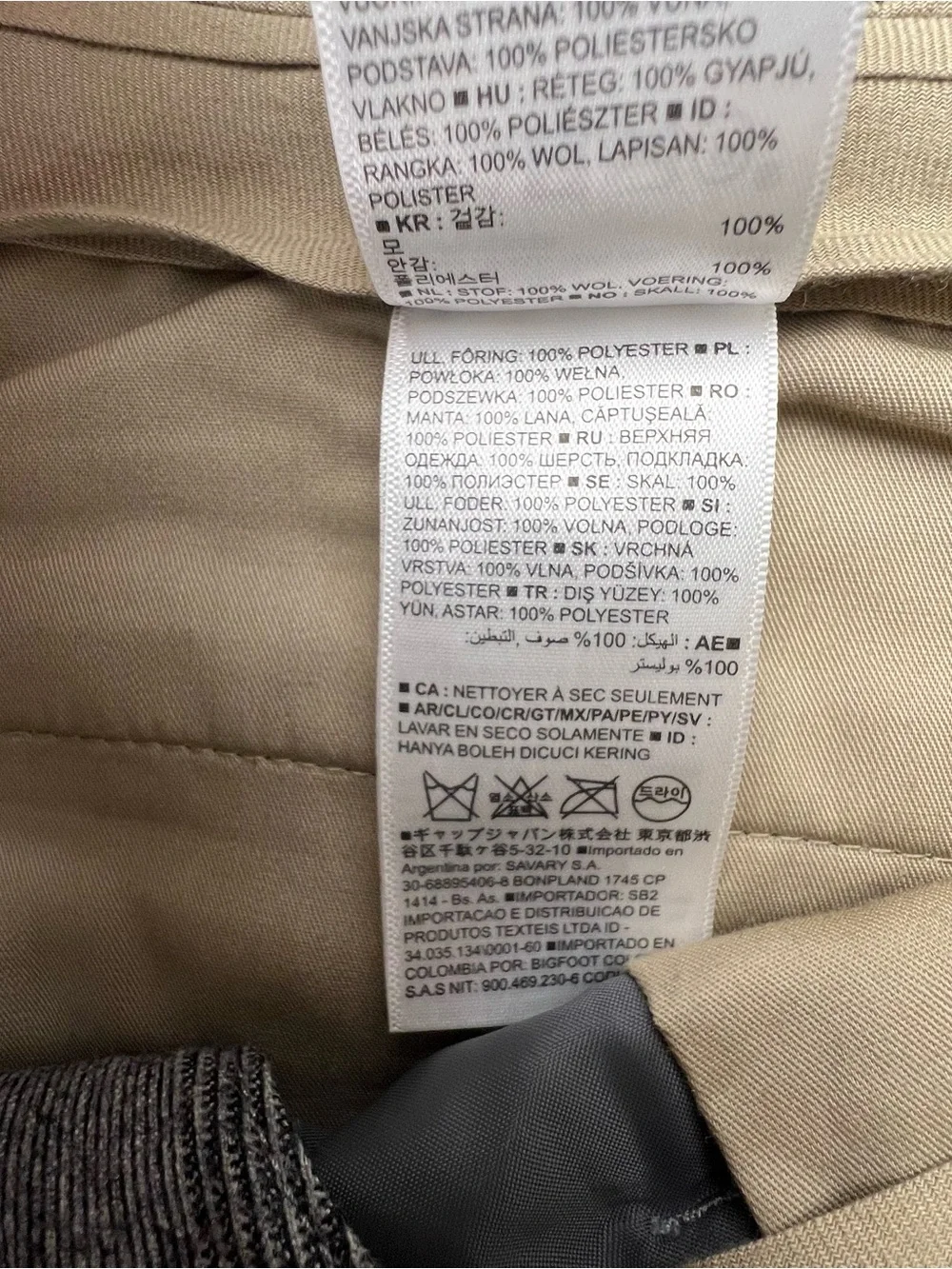 Banana Republic Pants Men 35x30 Gray Glen Plaid Vitale Barberis Wool Flannel